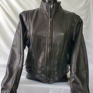 Fashions By Rose Women's Leather Motorcycle Jacket